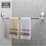 卫生间浴室强力吸盘式免打孔不锈钢单杆毛巾架挂浴巾架毛巾杆挂件