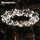 碧得森现代创意LED萤火虫树枝吊灯艺术个性客厅餐厅圆形设计灯具