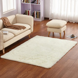 现代加厚丝毛纯色可水洗地毯客厅卧室茶几床边毯151709616