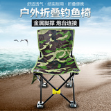 户外钓鱼椅带炮台安装架 折叠椅子野营便携折叠凳子 马扎椅沙滩椅