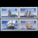 皮特凯恩岛1998年18-19世纪帆船4全(斯科特价美元11.4)(XA2623)