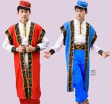 维族舞蹈表演服装新疆舞蹈演出服哈萨克族演出服饰民族服装男成人