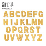 潮宏基 幸福密码 字母DIY组合黄金手串手链足金串珠送糖果色胶绳