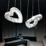 现代简约时尚创意 心形led水晶客厅灯浪漫婚房吊灯卧室灯餐厅灯具