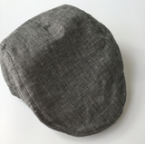 外贸HM成人贝雷帽 春秋工装帽  80%亚麻帽子 男款格纹 新款 58cm
