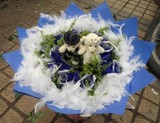 11朵19朵99朵蓝玫瑰鲜花花束蓝色妖姬母亲节预订上海花店当天送花