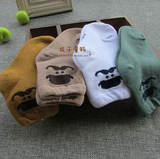 韩版宝宝小胡子纯全棉婴儿袜子儿童男童短袜秋季新款原单外贸g9