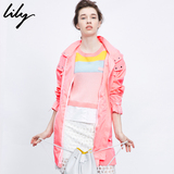 lily丽丽专柜正品代购现货2016夏季中长款纯色女风衣116130C1216