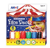 韩国AMOS人体脸部彩绘笔 6色旋转蜡笔 儿童画脸笔 万圣节化妆脸彩