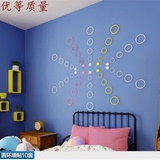 景墙装饰品可移除木质圆形贴立体3d墙贴创意卧室客厅儿童房电视背