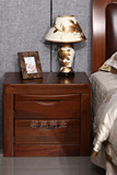 简易实木床头柜 中式现代宜家胡桃木储物柜 卧室收纳柜定制家具