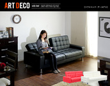 出口日式可折叠两用沙发床1.8米简约现代双人位办公皮艺沙发