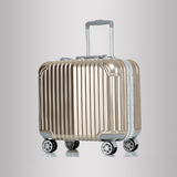 士高档商务拉杆箱万向轮小型铝框行李箱旅行箱16寸18登机箱子男女