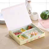 一次性快餐盒方形五格高档外卖餐盒环保塑料送餐盒商务打包盒定制