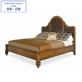 斐柏高端定制卧室家具现代美式乡村1.5/1.8米实木双人床婚床