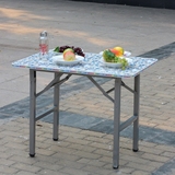 折叠桌子高60cm折叠桌简易吃饭桌便携式餐桌长条桌可折叠家用饭桌