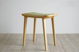 实木梳妆凳 日式白橡木餐椅餐凳实木休闲凳化妆凳 矮凳子方凳圆凳