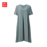 女装 花式V领连衣裙(短袖) 187077 优衣库UNIQLO