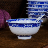 米饭碗面碗汤碗怀旧碗景德镇市正品青花瓷玲珑餐具高档中国风陶瓷