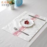 花间树里|日式鱼|Muji无印良品风双层布艺西餐垫 隔热垫 厨房桌垫