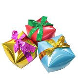 高档礼物盒子节日铝箔气球 生日派对商业布置礼盒圣诞节装饰用品