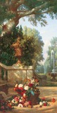 玄关走廊竖幅挂画 古典静物花卉油画 世界名画花卉装饰画复制品