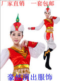 新款成人儿童锦戏女表演服蒙古舞蹈演出服装民族舞台服骑马裤装