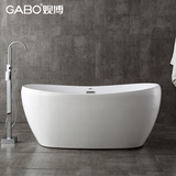 观博独立式1.5米环保亚克力成人浴缸卫生间浴盆带下水GBA188