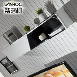 梵洛柯现代简约时尚钢琴烤漆吊柜白色挂柜电视吊柜电视柜墙柜五包