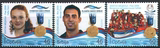 塞尔维亚邮票 2009年 国际泳联金牌得主与国旗 3全新 满500元打折