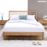 道奇家具全实木床简约北欧双人床1.5米水曲柳地中海风情床单人床