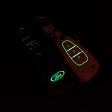 福特3键折叠翼虎新福克斯致胜汽车高档真皮遥控夜光钥匙包套包邮