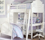 美式实木儿童床简欧上下床高低床母子床上下铺子母床双层床定制