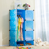 环保树脂片儿童宜家塑料组装单人简易衣柜加固简约现代衣橱收纳柜