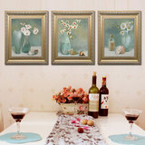 客厅现代简约装饰画餐厅壁画卧室欧式挂画背景墙画卧室花卉有框画