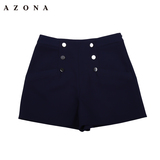 AZONA/阿桑娜2016时尚海军风高腰修身显瘦短裤A1R2D0151PN