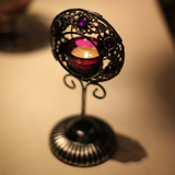 欧式复古铁艺烛台装饰品摆件婚庆家居装饰灯烛光晚餐蜡烛台