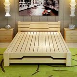 全实木床1.5/1.8米单人床双人床松木床成人简约现代简易组装大床