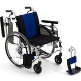 MIKI三贵MYU-4多功能轮椅扶手可掀双层坐垫靠背可调节残疾人轮椅