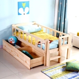 床特价实木男孩女孩子儿童床带护栏单层大小加厚透气组合婴幼儿板