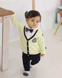 【现货】韩国进口男童百日服生日服王子西服卫衣套装礼服宝宝套装
