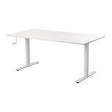 IKEA无锡宜家家居代购斯卡斯塔坐/站两用式办公桌白色160*80cm