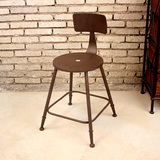百界 欧式铁艺创意靠背户内外休闲椅酒吧椅铁皮椅餐饮椅咖啡椅子