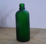 现货供应分装玻璃 绿色100ml磨砂精油瓶子