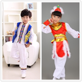 云南白族葫芦丝少数民族服装少儿童节学生舞蹈服演出服男童表演服