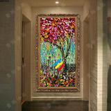 壁画玄关向日葵装饰画抽象图案油画布单幅立体手绘欧式无框油画
