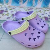 夏季米奇沙滩鞋 凉拖鞋明星洞洞鞋 包头凉鞋女鞋花园鞋子 紫色