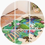 3D视觉效果墙贴幼儿园卧室浴室卫生间瓷砖天花板墙贴纸防水地板贴
