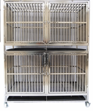 不锈钢狗笼宠物狗笼玻璃展示笼子寄养笼可单层2层3层出售