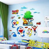 卧室卡通贴纸男童女童宝宝房间装饰小动物墙纸贴画可移除墙贴儿童